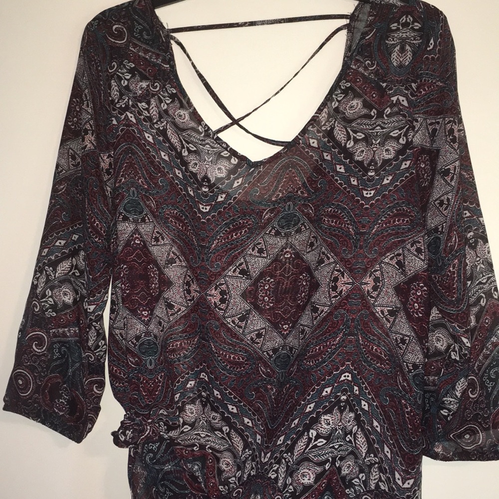 Floral Paisley Printed Maurices Blouse